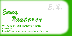 emma mauterer business card